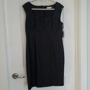 Calvin Klein Charcoal Gray  Chambray Dress